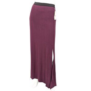 Free People Maxi Skirt Women Size M Boho Side Slit Stretchy Effortless Indie Y2K